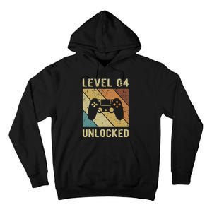 Funny Gamer 4th Birthday For & Level 4 Unlocked Tall Hoodie