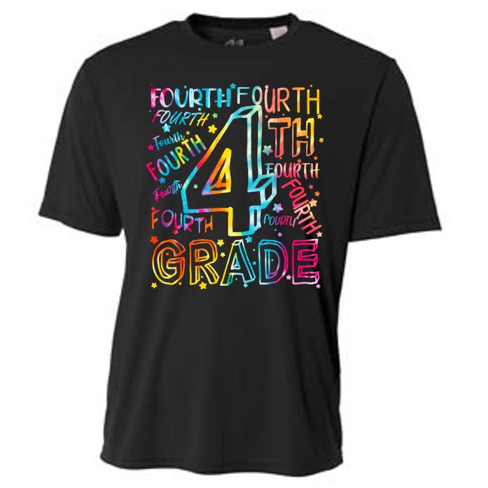 Fourth Grade 4th Grade Tie Dye Word Art Cooling Performance Crew T-Shirt