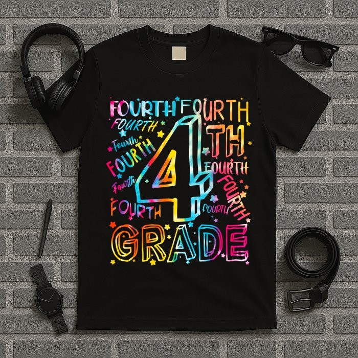 Fourth Grade 4th Grade Tie Dye Word Art T-Shirt