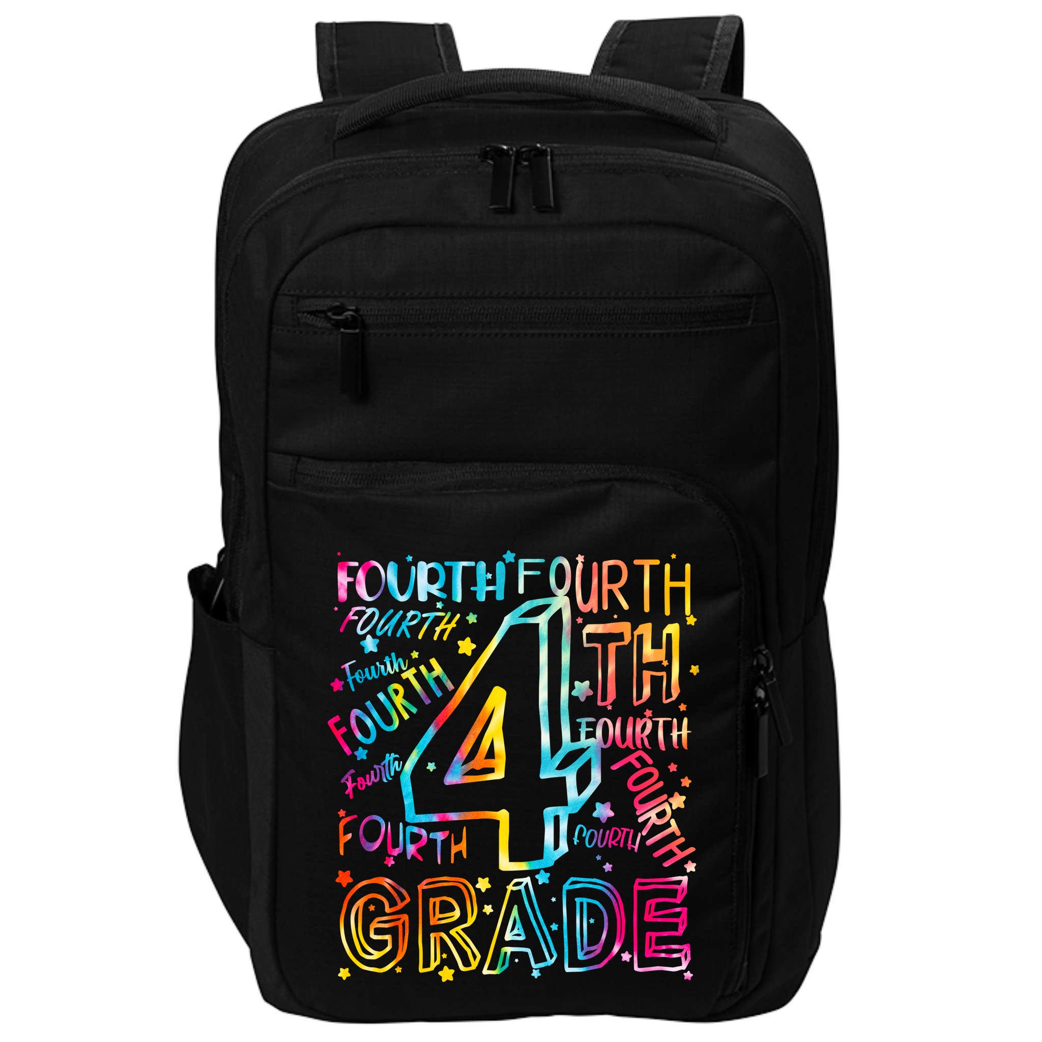 Fourth Grade 4th Grade Tie Dye Word Art Impact Tech Backpack