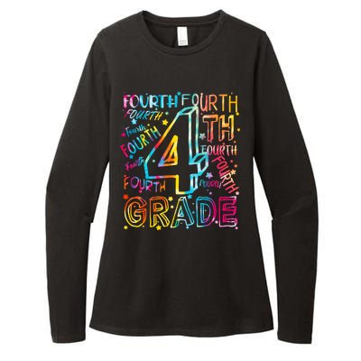 Fourth Grade 4th Grade Tie Dye Word Art Womens CVC Long Sleeve Shirt