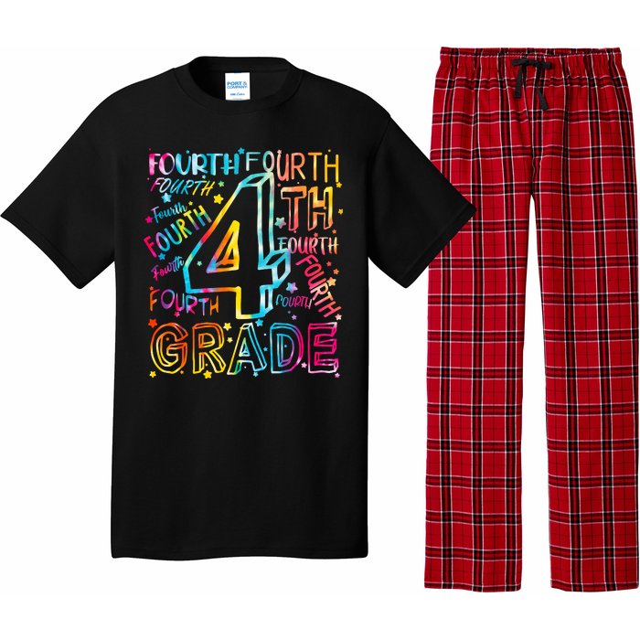 Fourth Grade 4th Grade Tie Dye Word Art Pajama Set