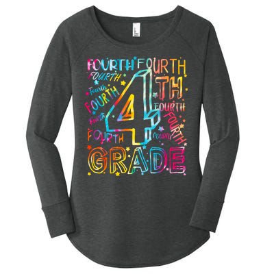 Fourth Grade 4th Grade Tie Dye Word Art Women's Perfect Tri Tunic Long Sleeve Shirt