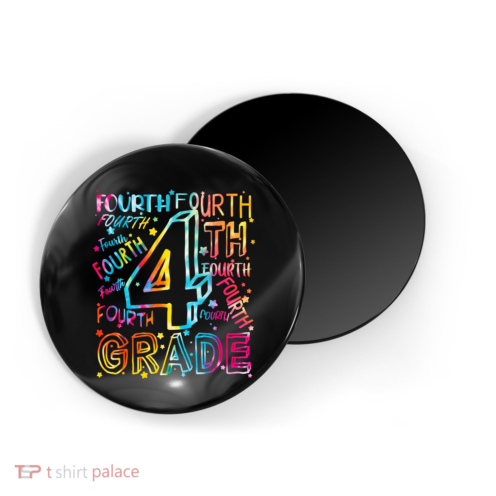 Fourth Grade 4th Grade Tie Dye Word Art Magnet
