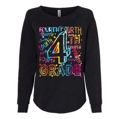 Fourth Grade 4th Grade Tie Dye Word Art Womens California Wash Sweatshirt