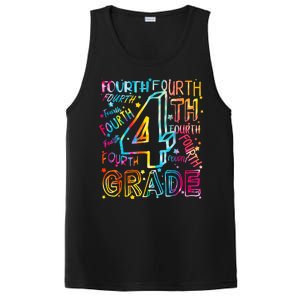 Fourth Grade 4th Grade Tie Dye Word Art PosiCharge Competitor Tank