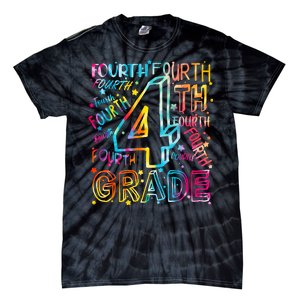 Fourth Grade 4th Grade Tie Dye Word Art Tie-Dye T-Shirt