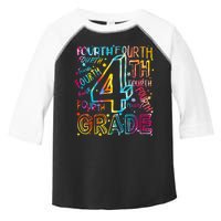 Fourth Grade 4th Grade Tie Dye Word Art Toddler Fine Jersey T-Shirt