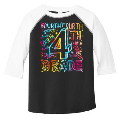 Fourth Grade 4th Grade Tie Dye Word Art Toddler Fine Jersey T-Shirt