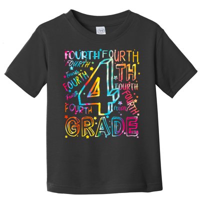 Fourth Grade 4th Grade Tie Dye Word Art Toddler T-Shirt