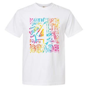 Fourth Grade 4th Grade Tie Dye Word Art Garment-Dyed Heavyweight T-Shirt