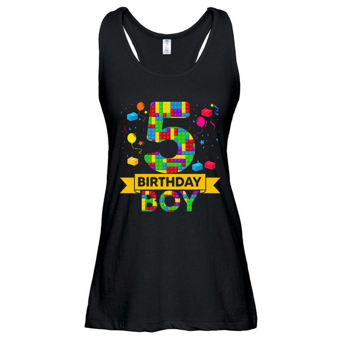 Funny Gift 5 Year Old Building Blocks Birthday Ladies Essential Flowy Tank