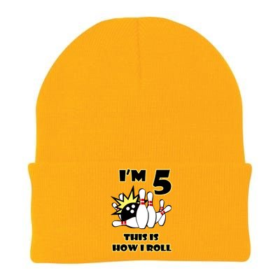 Funny Gift 5 Year Old Bowling Gift This Is How I Roll 5th Birthday Gift Knit Cap Winter Beanie