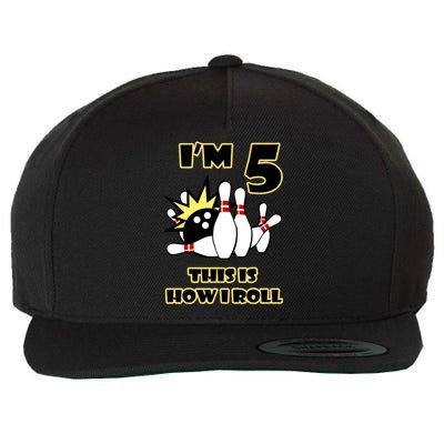 Funny Gift 5 Year Old Bowling Gift This Is How I Roll 5th Birthday Gift Wool Snapback Cap