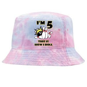 Funny Gift 5 Year Old Bowling Gift This Is How I Roll 5th Birthday Gift Tie-Dyed Bucket Hat