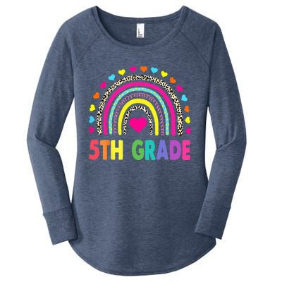 Fifth Grade 5th Grade Rainbow Teachers Back To School Women's Perfect Tri Tunic Long Sleeve Shirt