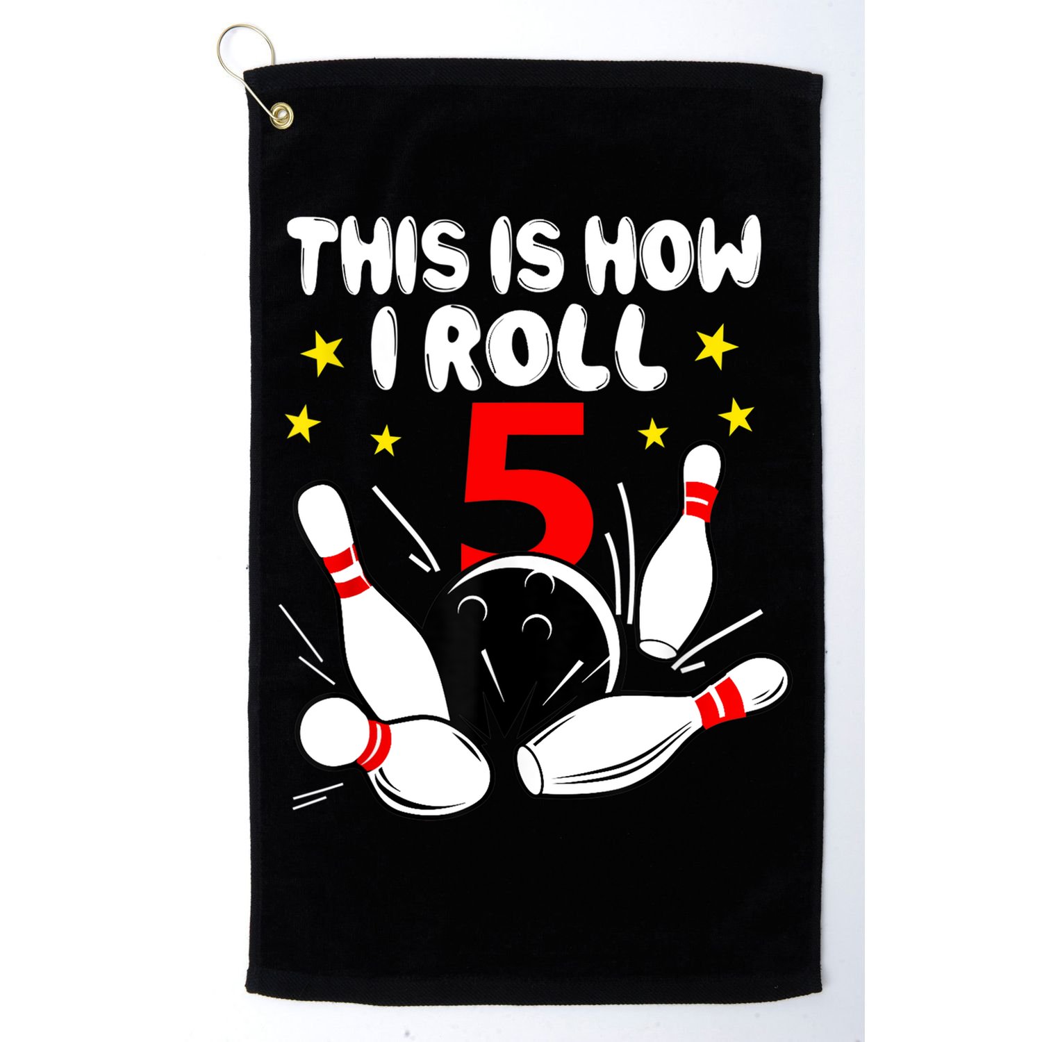Funny Gift 5 Year Old Bowling Gift This Is How I Roll 5th Birthday Boys Gift Golf Towel