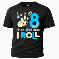 Funny Gift 8th Birthday Bowling Gift I'm 8 Eight This Is How I Roll Funny Gift Cooling Performance Crew T-Shirt