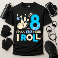Funny Gift 8th Birthday Bowling Gift I'm 8 Eight This Is How I Roll Funny Gift Cooling Performance Crew T-Shirt