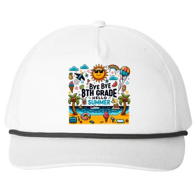 Funny Goodbye 8th Grade Hello Summer Meaningful Gift Snapback Five-Panel Rope Hat