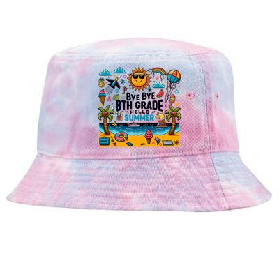 Funny Goodbye 8th Grade Hello Summer Meaningful Gift Tie-Dyed Bucket Hat