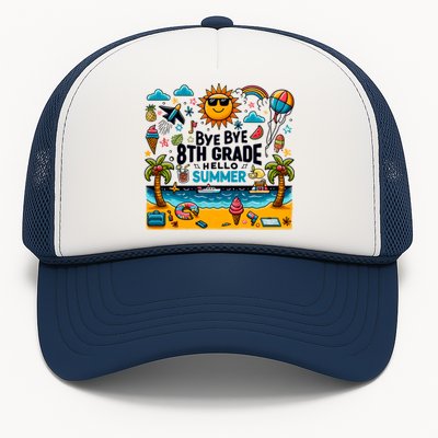 Funny Goodbye 8th Grade Hello Summer Meaningful Gift Trucker Hat