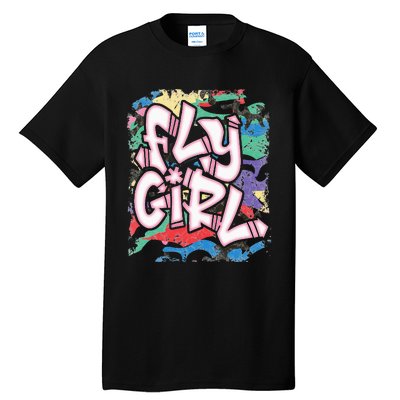 Fly Girl 80s 90s Old School Camo B Girl Hip Hop Tall T-Shirt