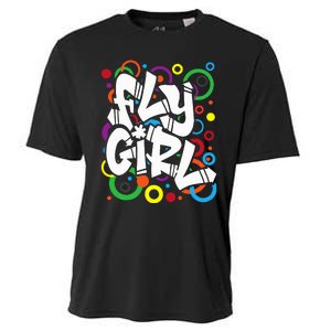 Fly Girl 80s 90s Old School Bgirl Hip Hop Cooling Performance Crew T-Shirt