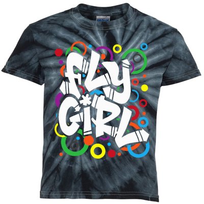 Fly Girl 80s 90s Old School Bgirl Hip Hop Kids Tie-Dye T-Shirt