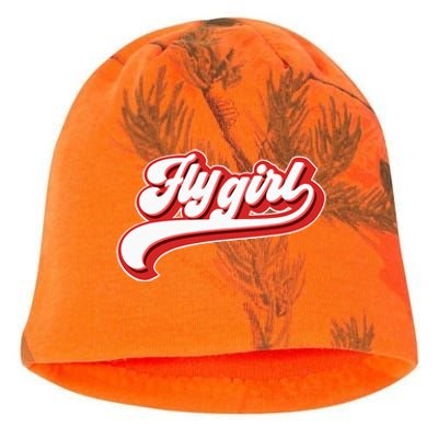 Fly Girl 80s 90s Old School Hip Hop Kati - Camo Knit Beanie