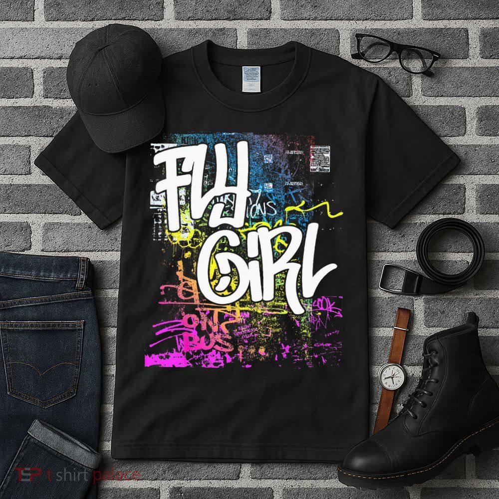Fly Girl 80s 90s Rap BGirl Old School Hip Hop Graffiti Tall T-Shirt