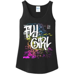 Fly Girl 80s 90s Rap BGirl Old School Hip Hop Graffiti Ladies Essential Tank