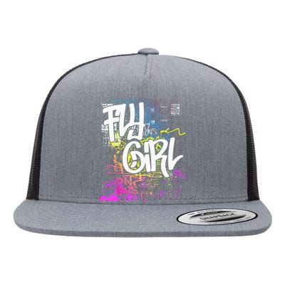 Fly Girl 80s 90s Rap BGirl Old School Hip Hop Graffiti Flat Bill Trucker Hat