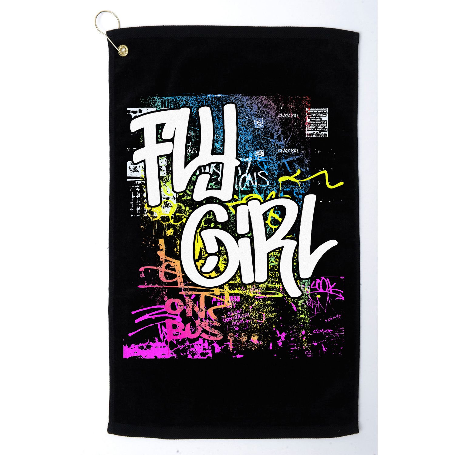 Fly Girl 80s 90s Rap BGirl Old School Hip Hop Graffiti Golf Towel