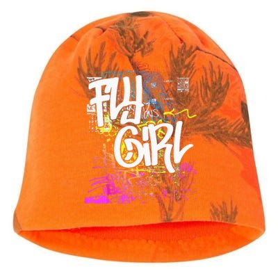 Fly Girl 80s 90s Rap BGirl Old School Hip Hop Graffiti Kati - Camo Knit Beanie