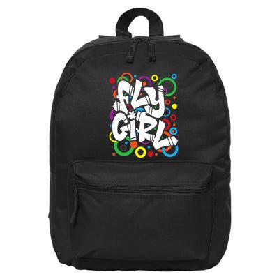 Fly Girl 80s 90s Old School BGirl Hip Hop 16 in Basic Backpack