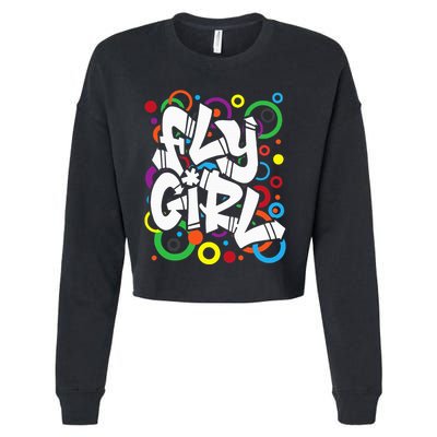 Fly Girl 80s 90s Old School BGirl Hip Hop Cropped Pullover Crew