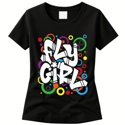 Fly Girl 80s 90s Old School BGirl Hip Hop Womens T-Shirt