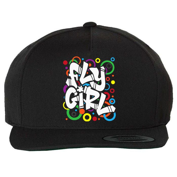 Fly Girl 80s 90s Old School BGirl Hip Hop Wool Snapback Cap