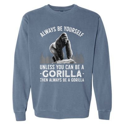 Funny Gorilla Art For Primate Animal Gorilla Lover Garment-Dyed Sweatshirt