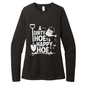 Funny Gardening A Dirty Hoe Is A Happy Hoe Sarcastic Humor Womens CVC Long Sleeve Shirt