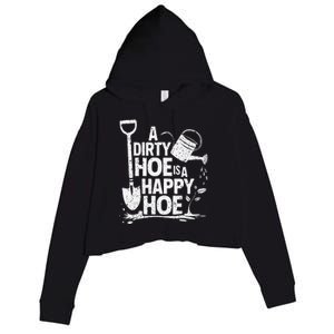 Funny Gardening A Dirty Hoe Is A Happy Hoe Sarcastic Humor Crop Fleece Hoodie