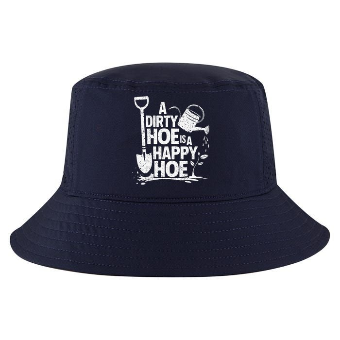 Funny Gardening A Dirty Hoe Is A Happy Hoe Sarcastic Humor Cool Comfort Performance Bucket Hat