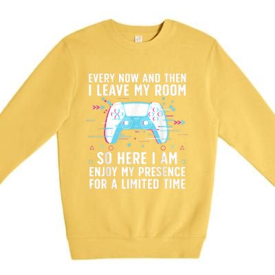 Funny Gamer Art For Men Women Gaming Gamer Video Game Lover Premium Crewneck Sweatshirt