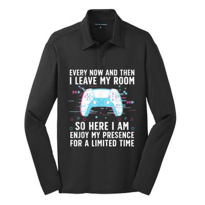 Funny Gamer Art For Men Women Gaming Gamer Video Game Lover Silk Touch Performance Long Sleeve Polo