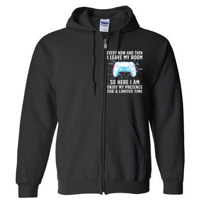 Funny Gamer Art For Men Women Gaming Gamer Video Game Lover Full Zip Hoodie