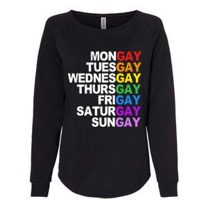 Funny Gay Agenda Mongay Tuesgay Lgbt Pride Lgbtq Awareness Gift Womens California Wash Sweatshirt