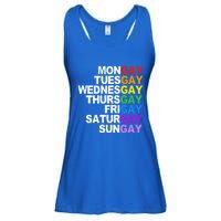 Funny Gay Agenda Mongay Tuesgay Lgbt Pride Lgbtq Awareness Gift Ladies Essential Flowy Tank