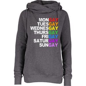 Funny Gay Agenda Mongay Tuesgay Lgbt Pride Lgbtq Awareness Gift Womens Funnel Neck Pullover Hood