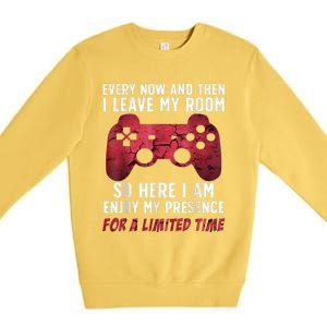 Funny Gamer Art For Men Women Gaming Gamer Video Game Lover Premium Crewneck Sweatshirt